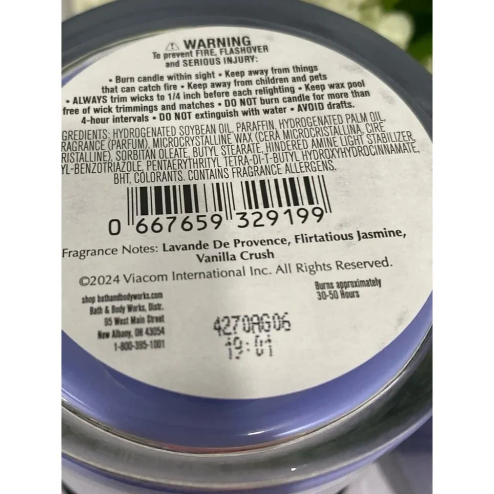 Bath & Body Works “Lavender Luxe” Emily In Paris Collection Candle Set of 2 - Picture 5 of 6